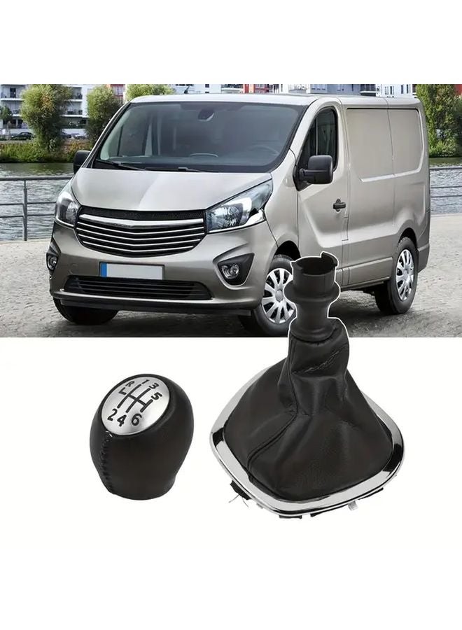 Renault Trafic Opel Vivaro Fiat Talento 2014 2019 Manual Gear Shift Knob With Dust Cover Black Red White - Image 3
